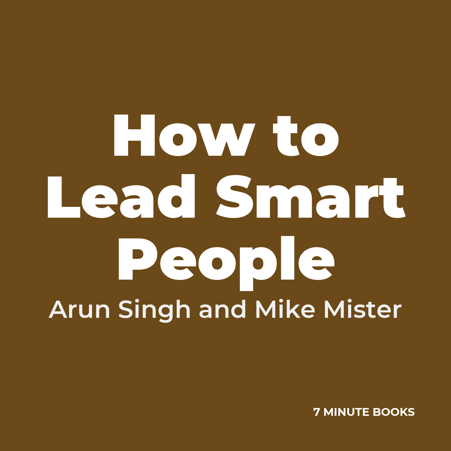 How to Lead Smart People cover