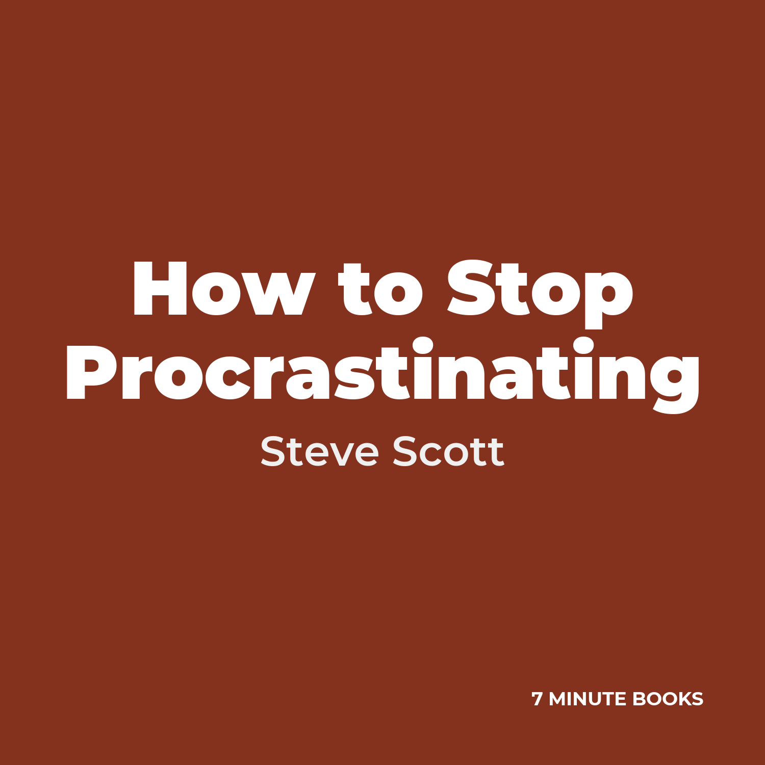 How to Stop Procrastinating cover