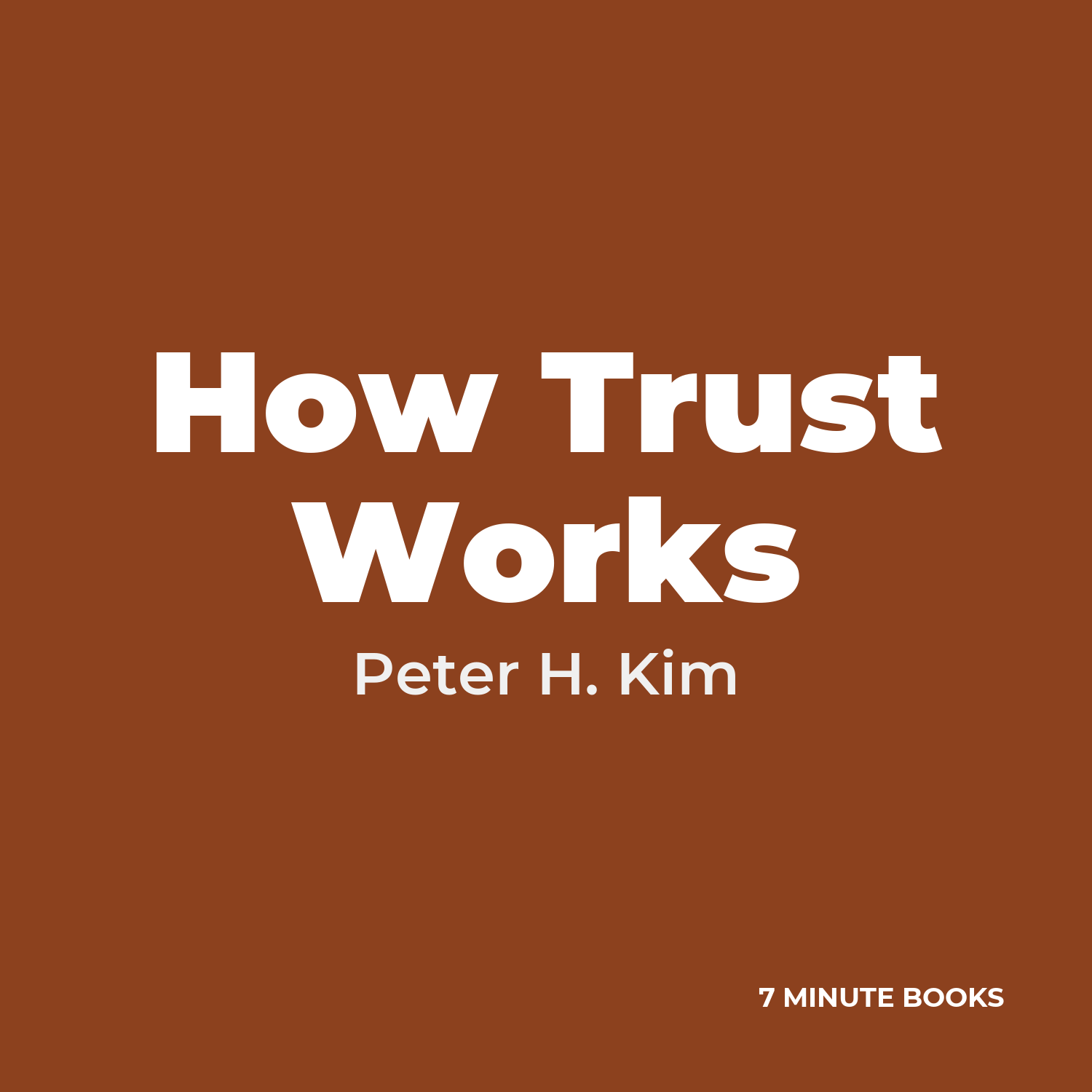 How Trust Works cover