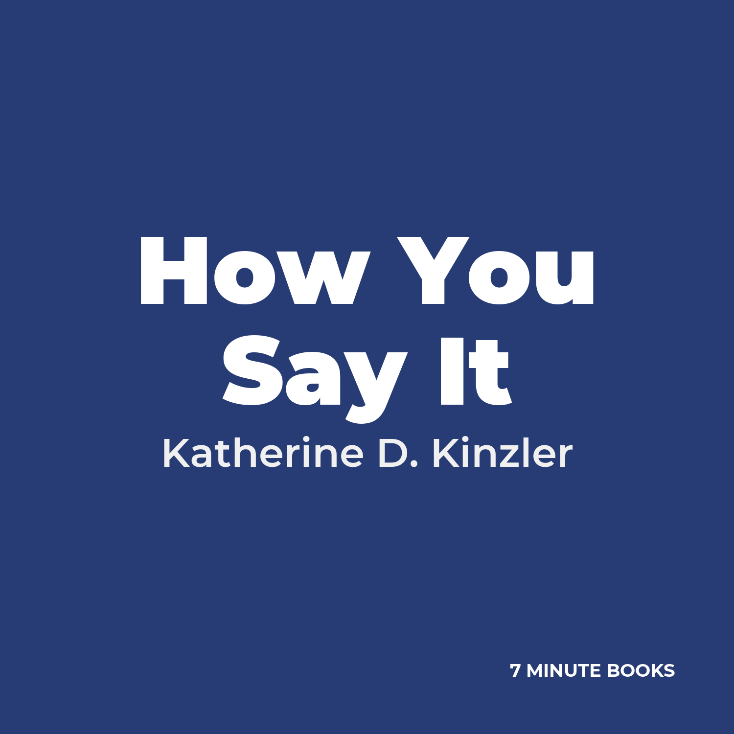 How You Say It cover