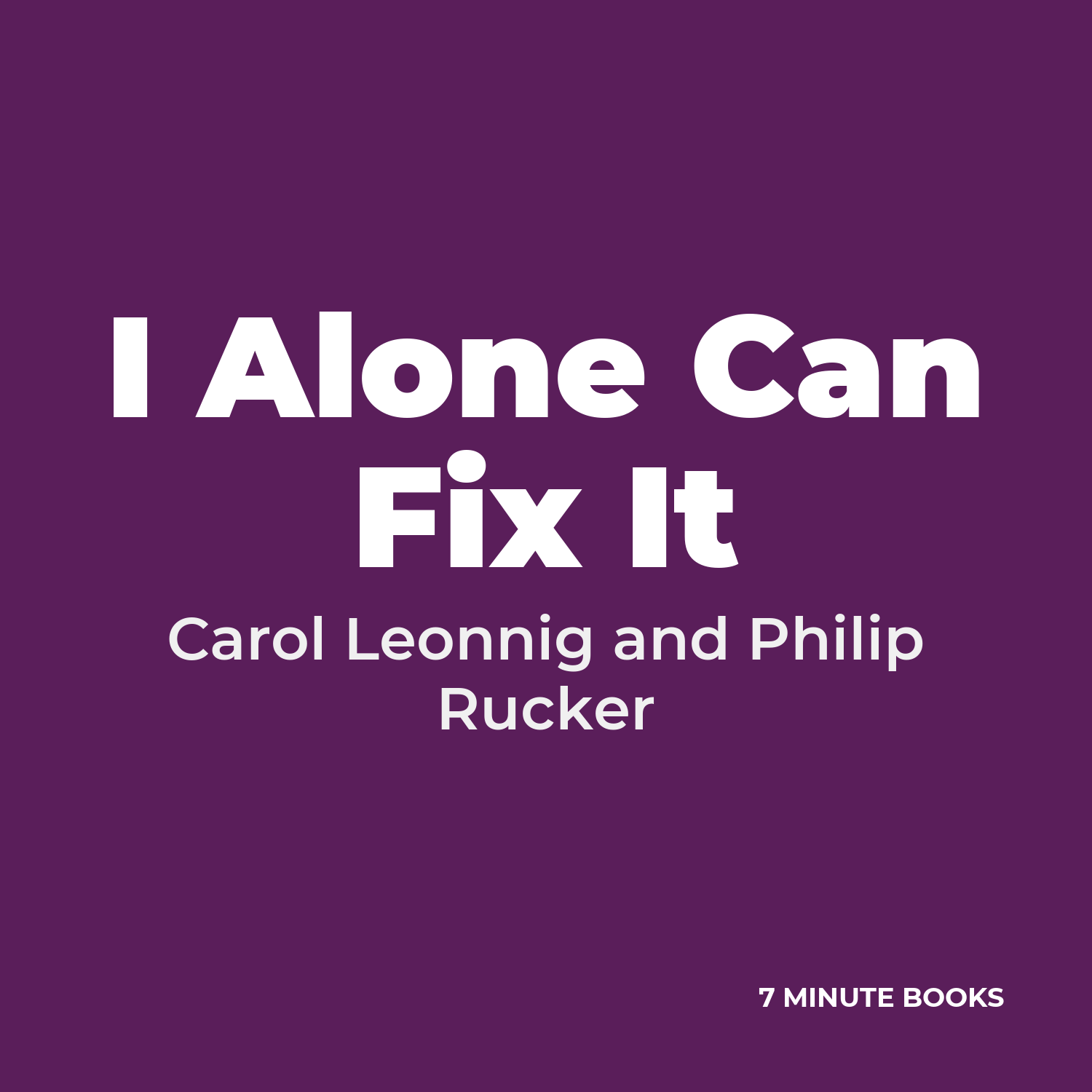 I Alone Can Fix It cover