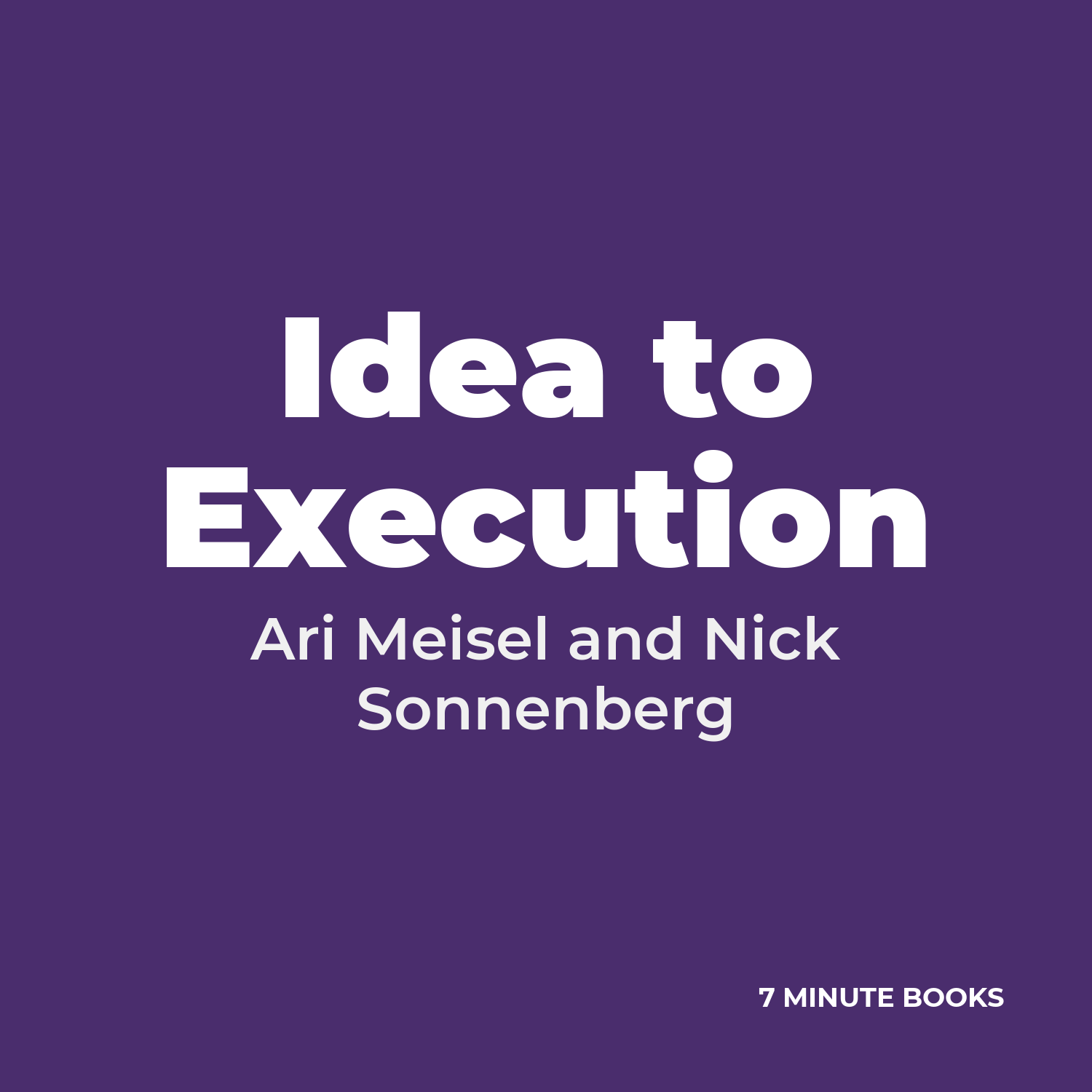 Idea to Execution cover
