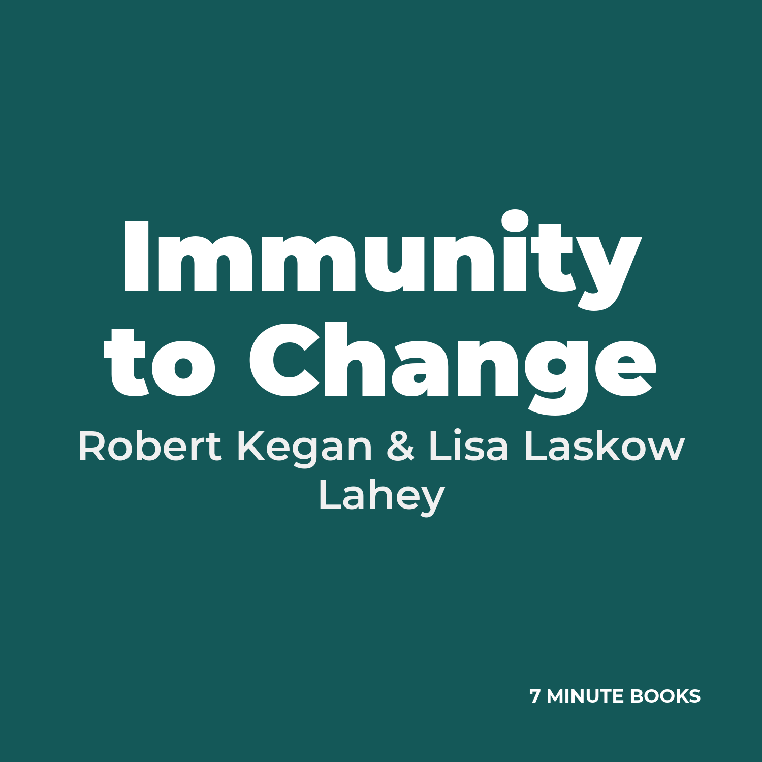 Immunity to Change cover