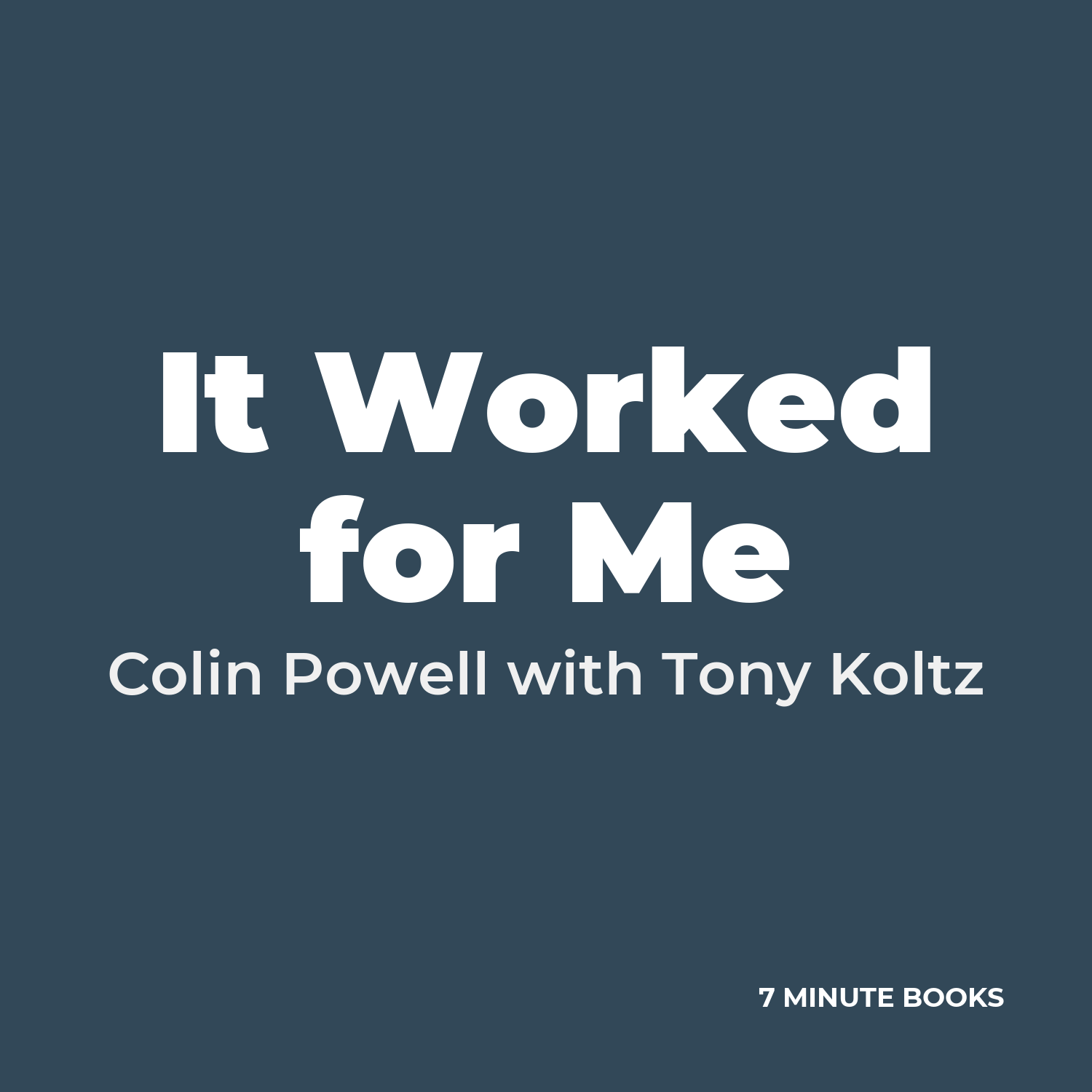 It Worked for Me cover