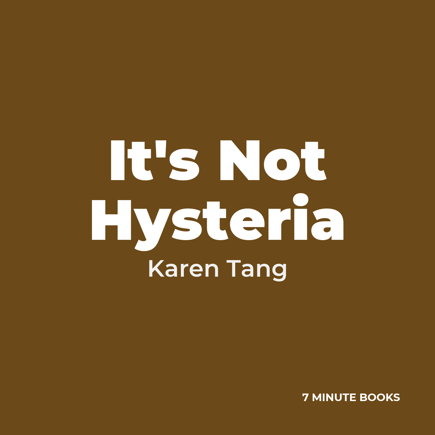 It's Not Hysteria cover