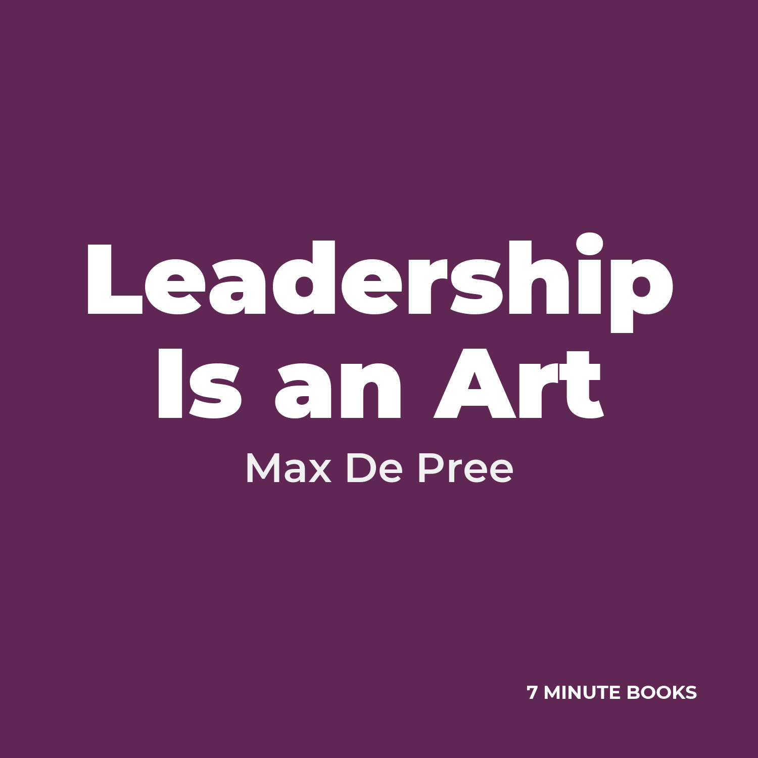 Leadership Is an Art cover