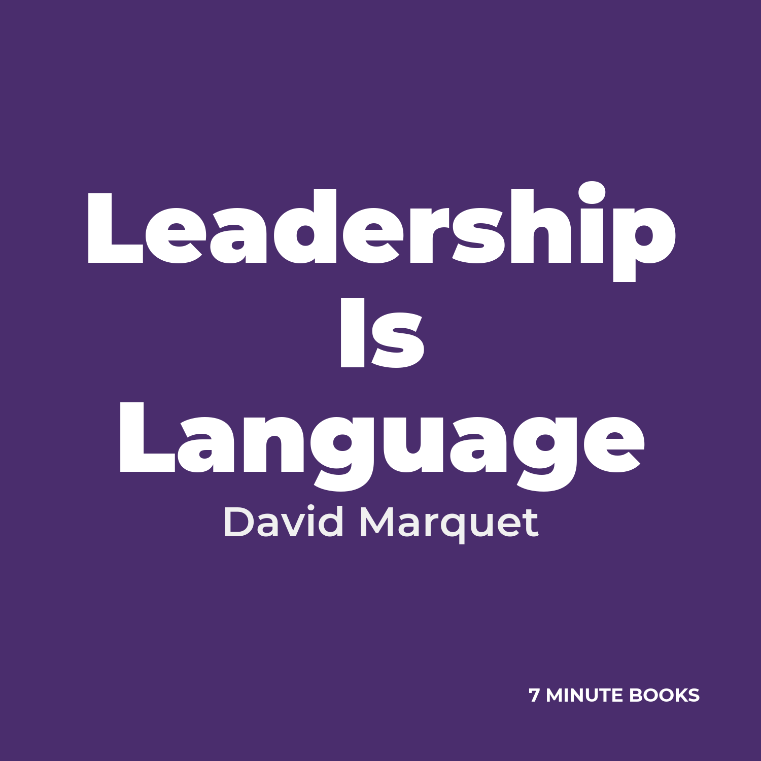 Leadership Is Language cover