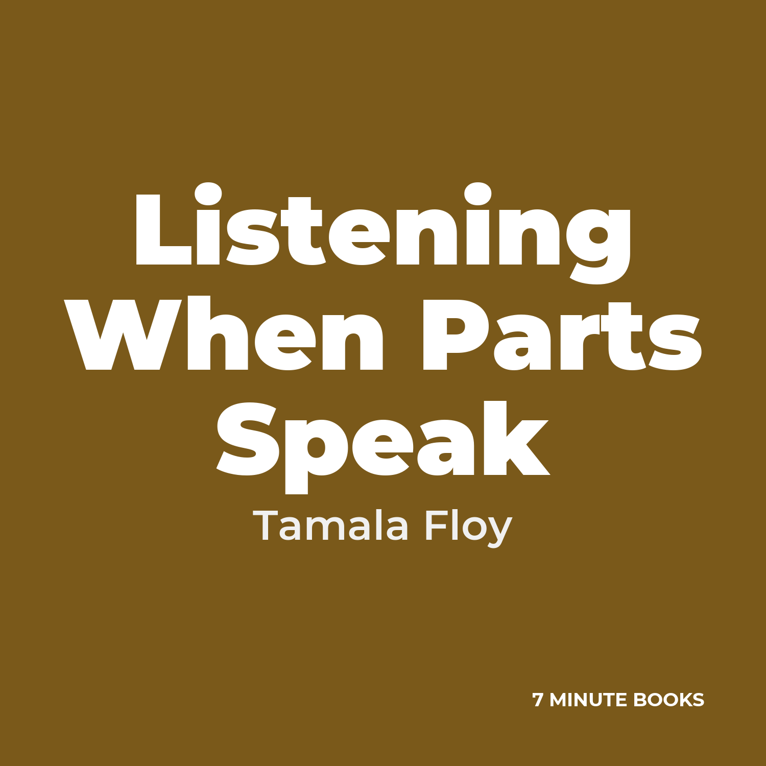 Listening When Parts Speak cover