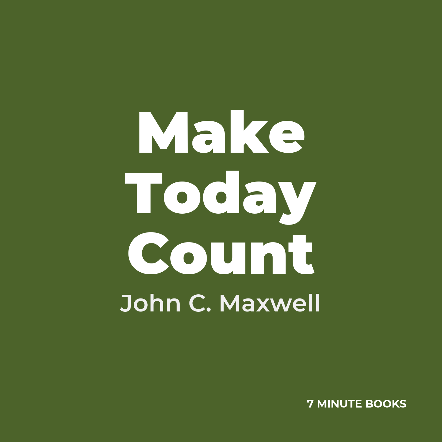 Make Today Count cover