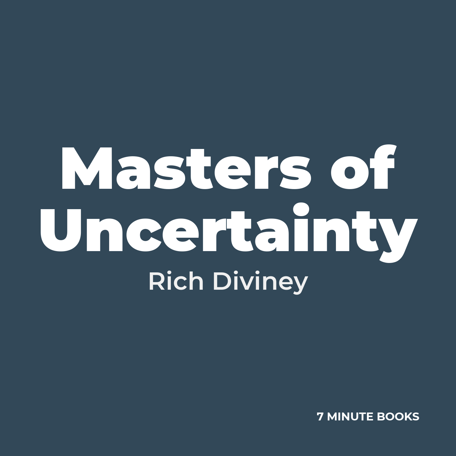 Masters of Uncertainty cover