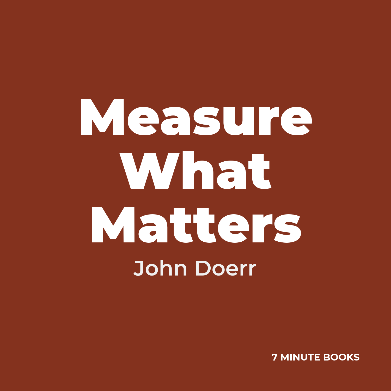 Measure What Matters cover