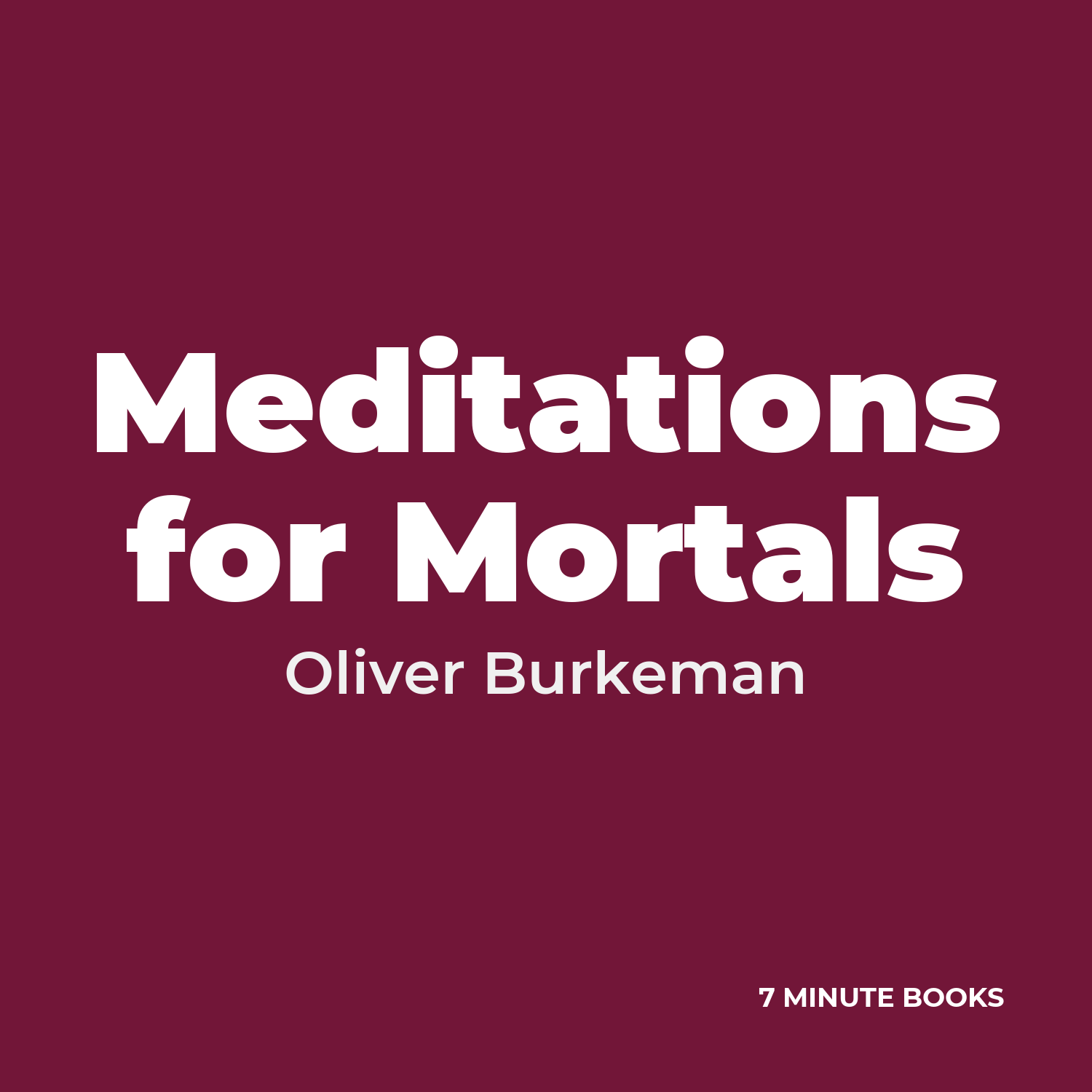 Meditations for Mortals cover