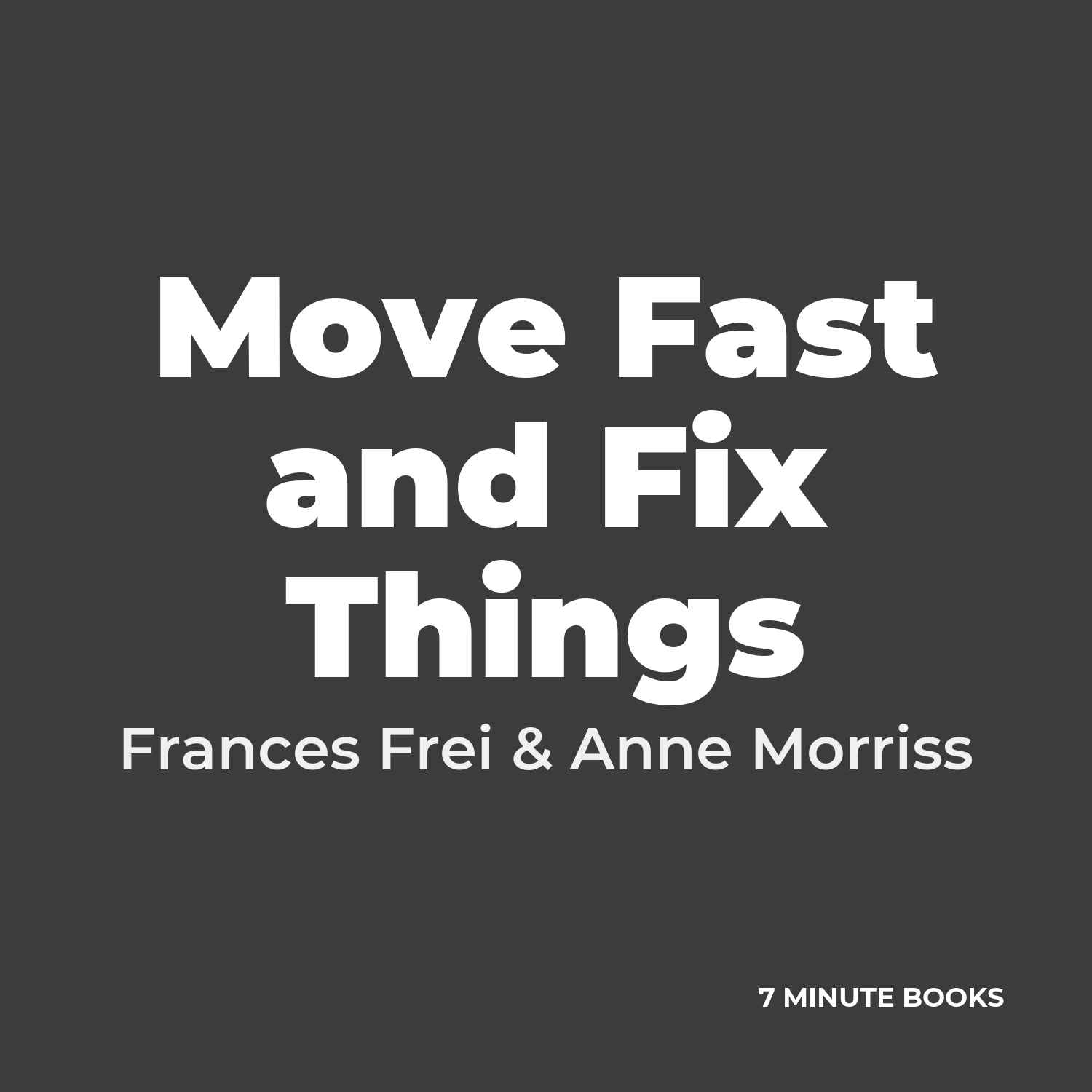 Move Fast and Fix Things cover