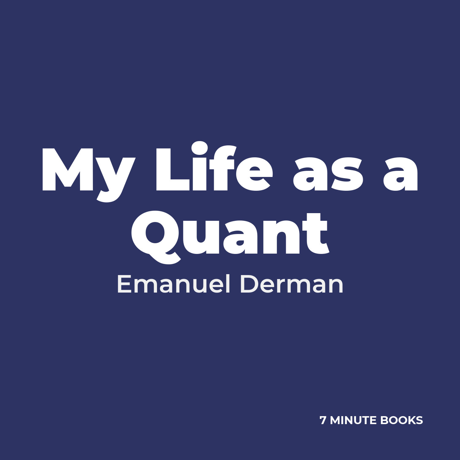 My Life as a Quant cover