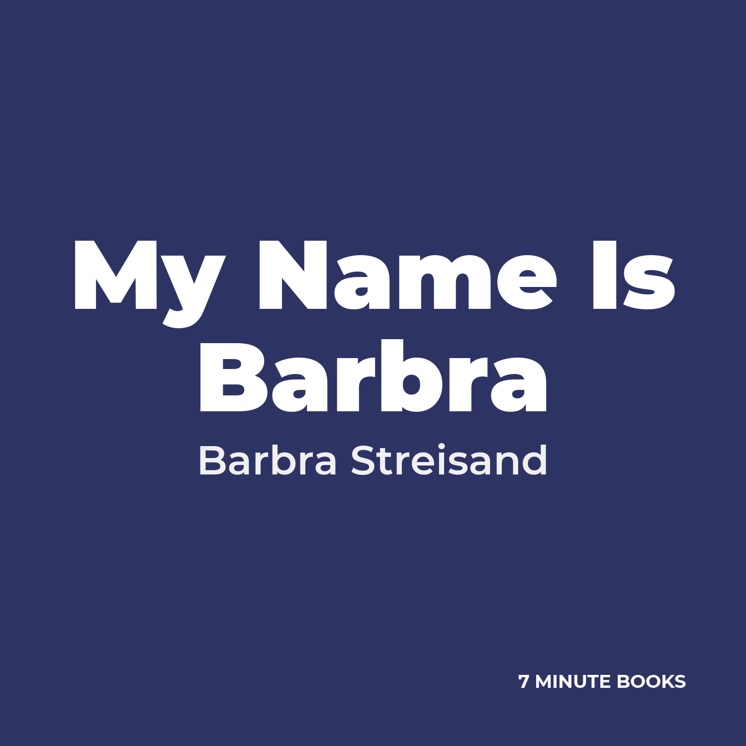 My Name Is Barbra cover