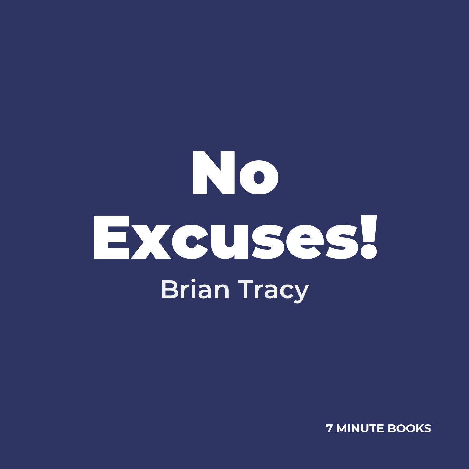 No Excuses! cover