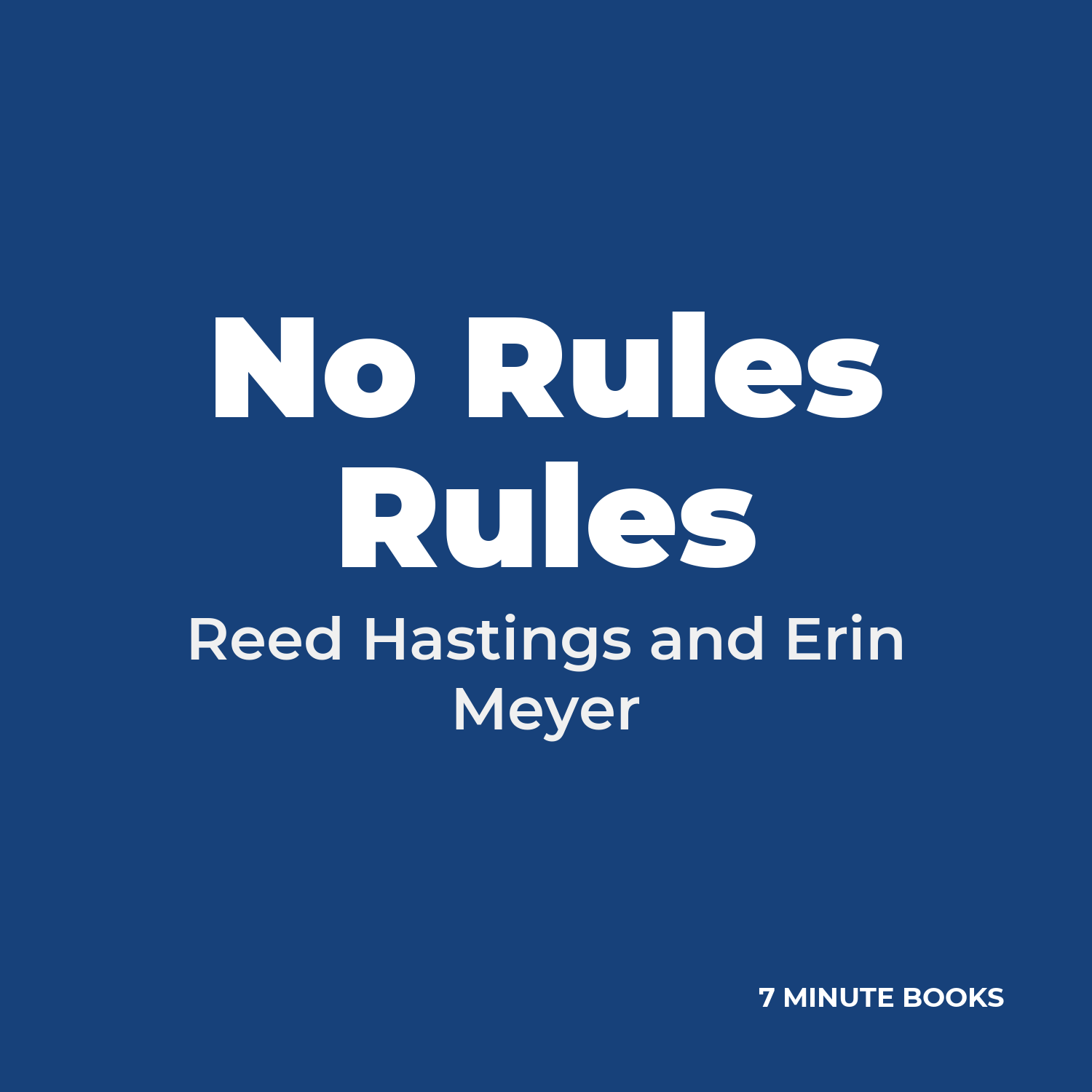 No Rules Rules cover