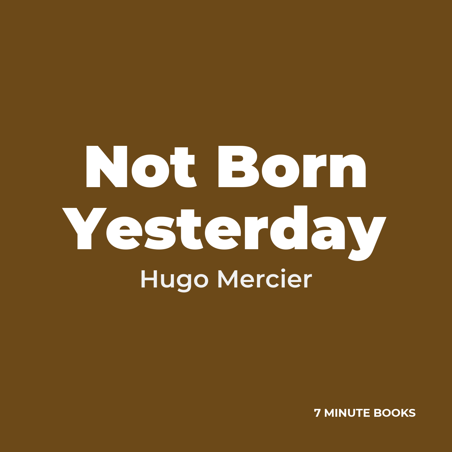 Not Born Yesterday cover
