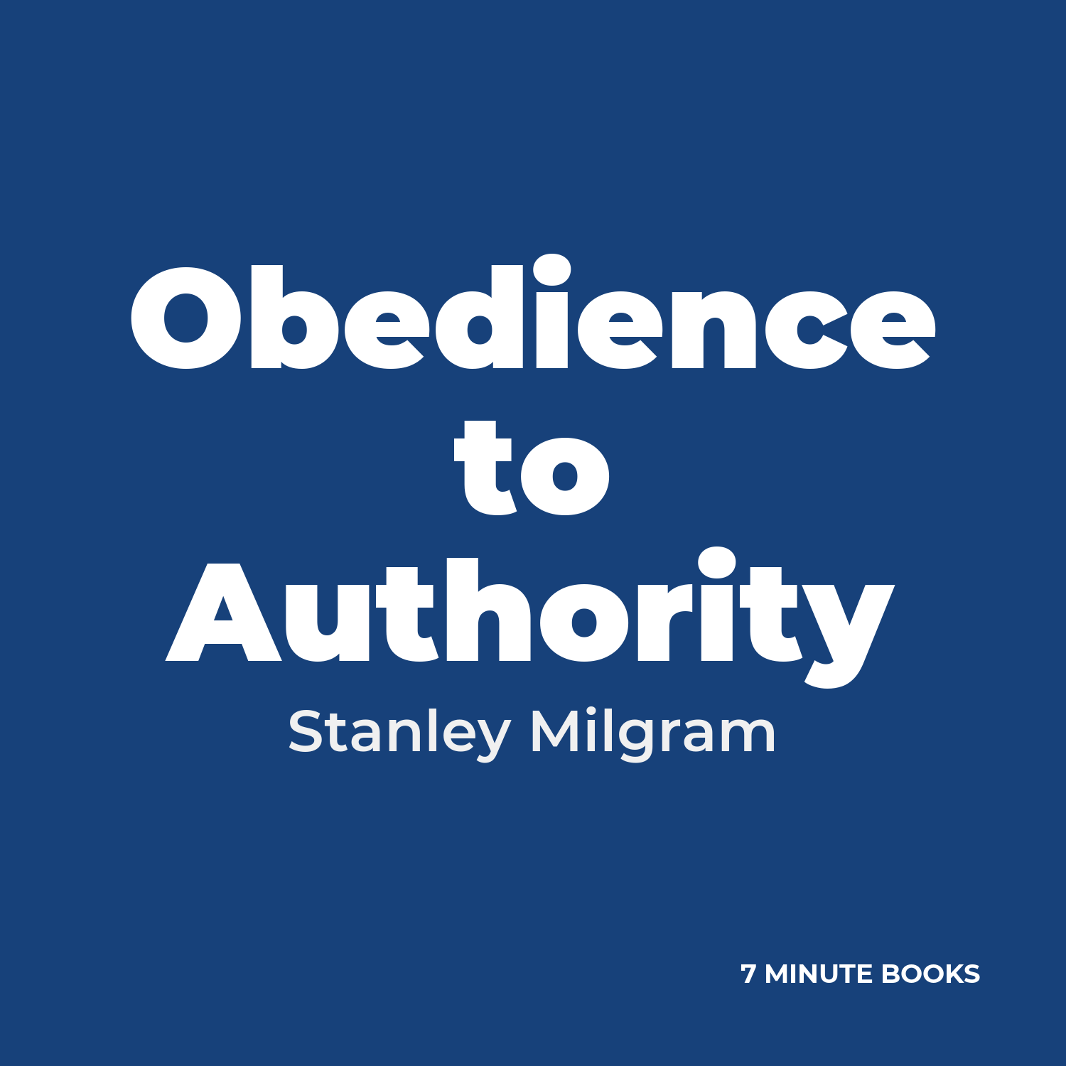 Obedience to Authority cover