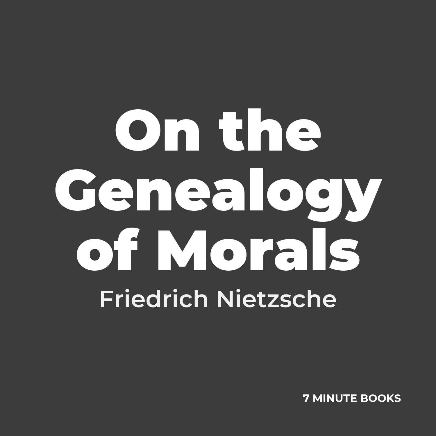 On the Genealogy of Morals cover