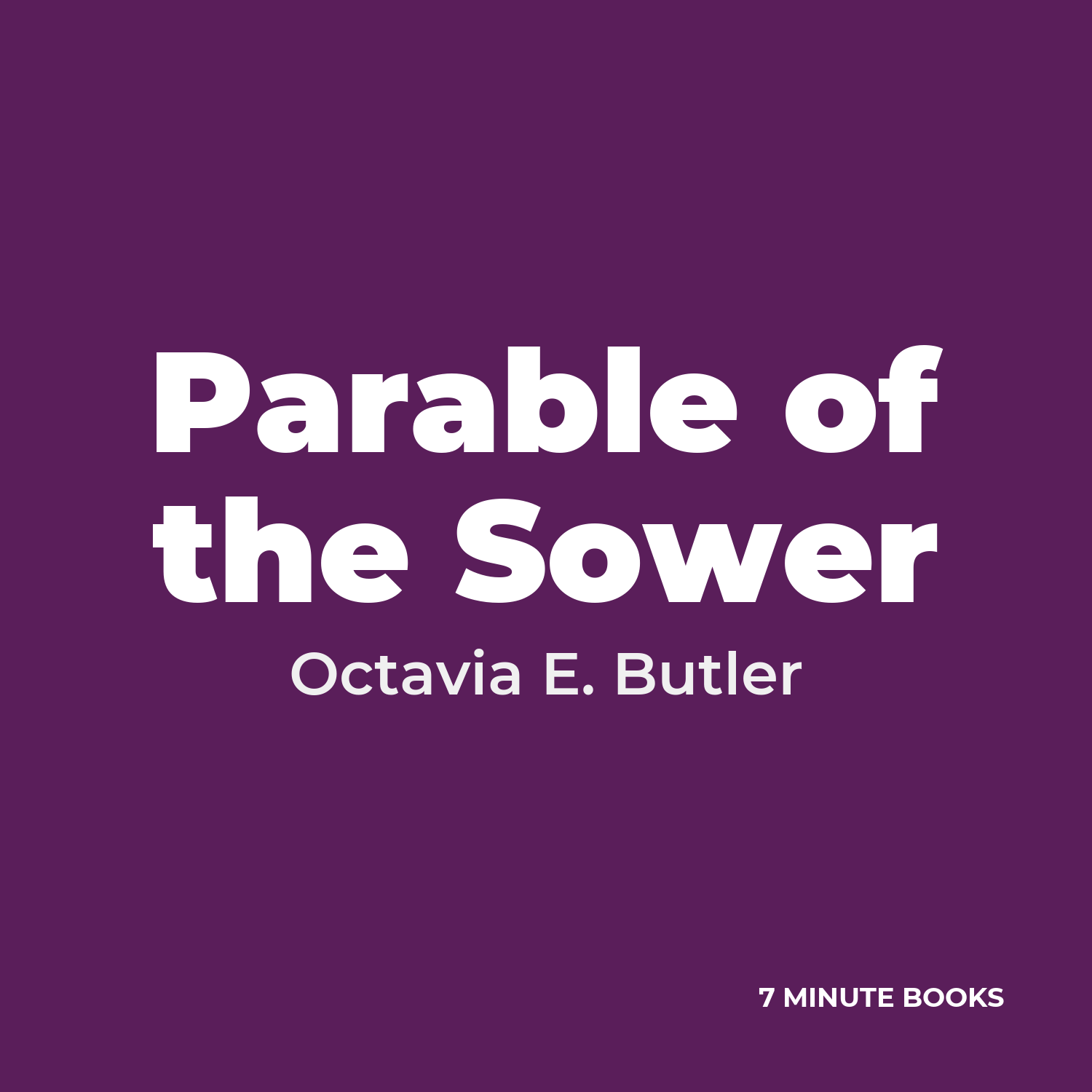 Parable of the Sower cover