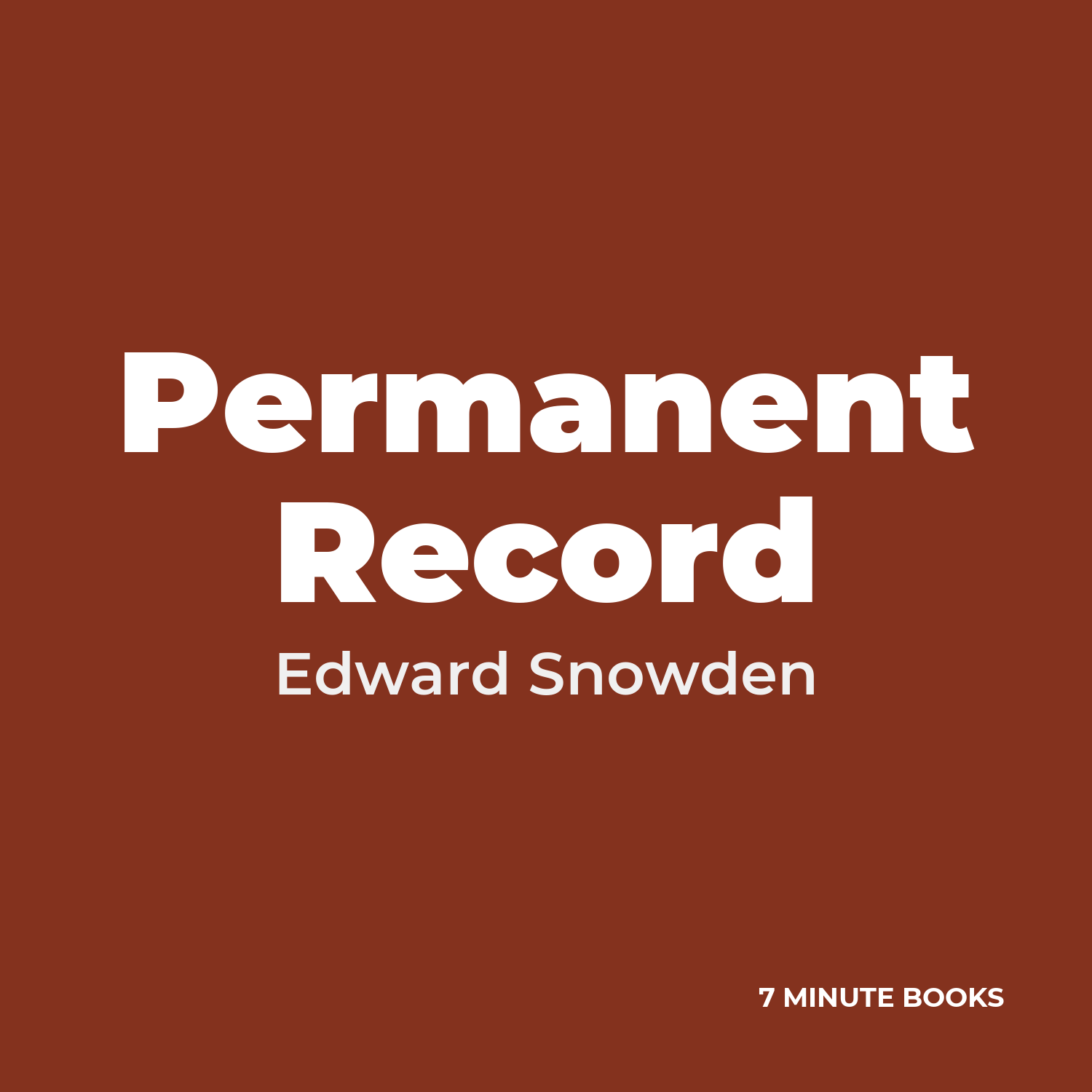 Permanent Record cover