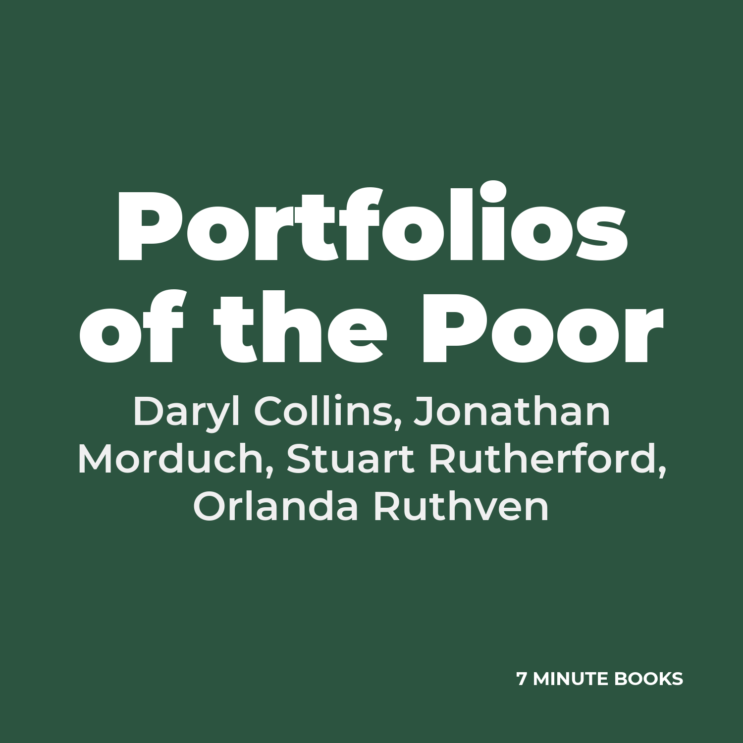 Portfolios of the Poor cover