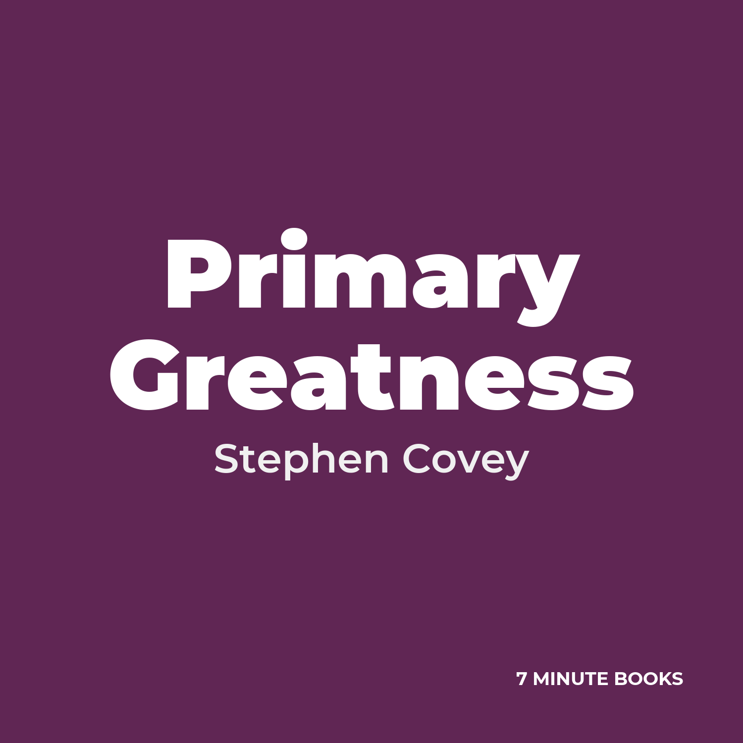 Primary Greatness cover