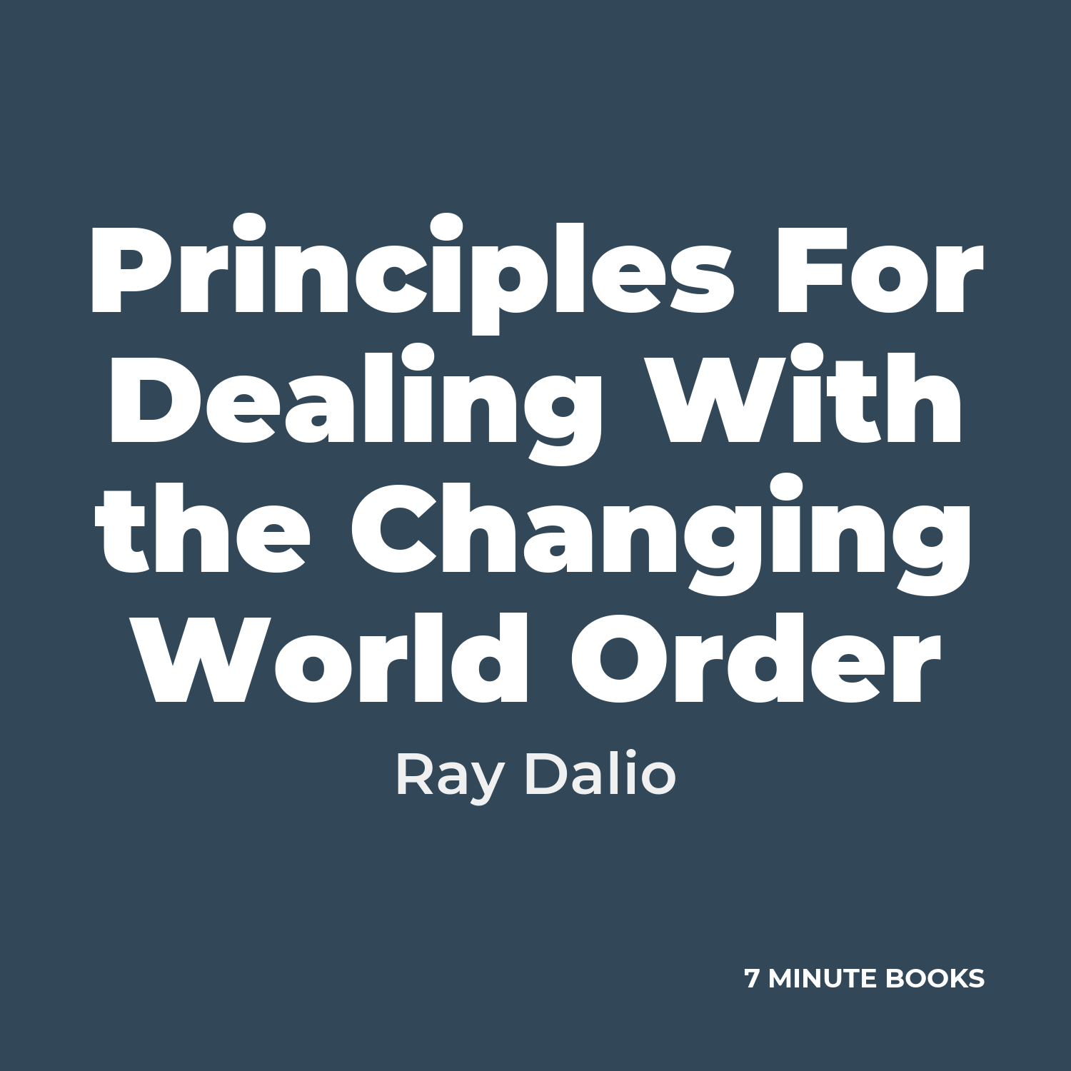 Principles For Dealing With the Changing World Order cover