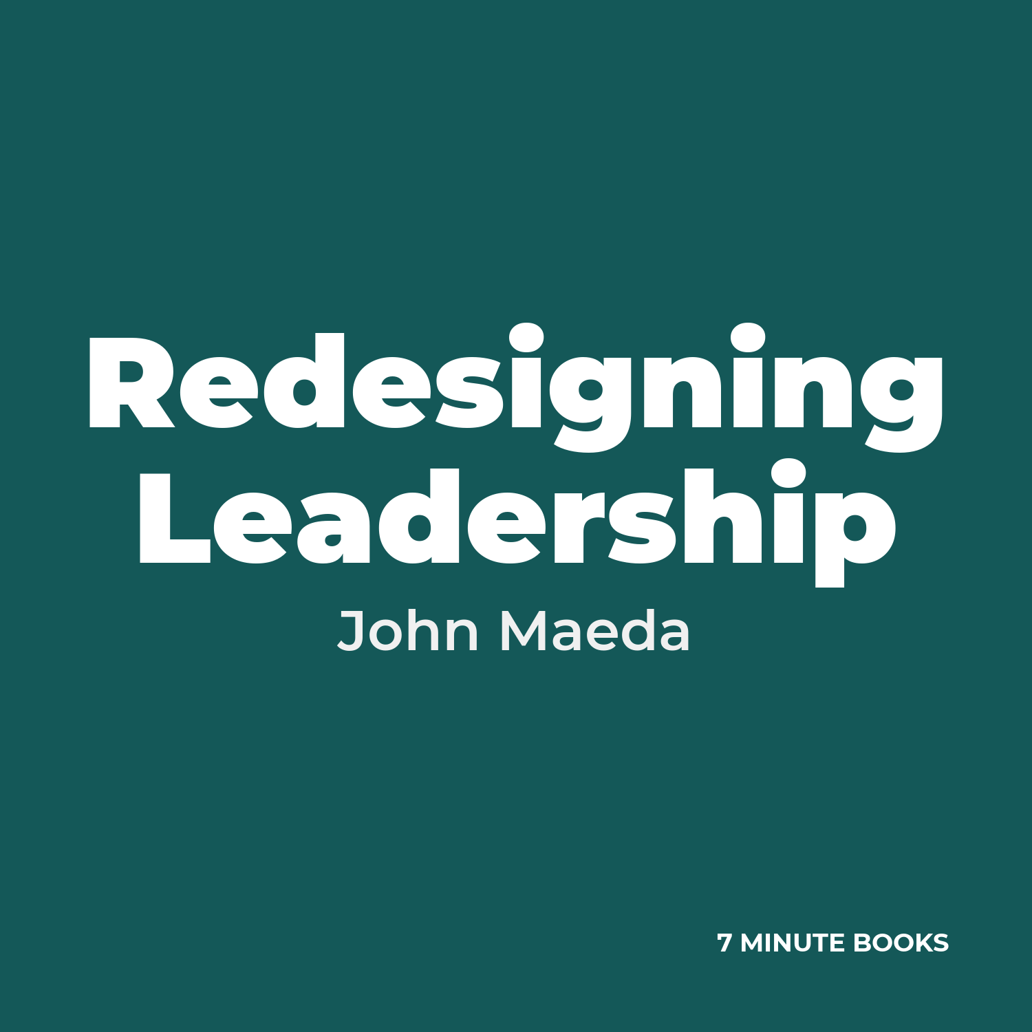 Redesigning Leadership cover
