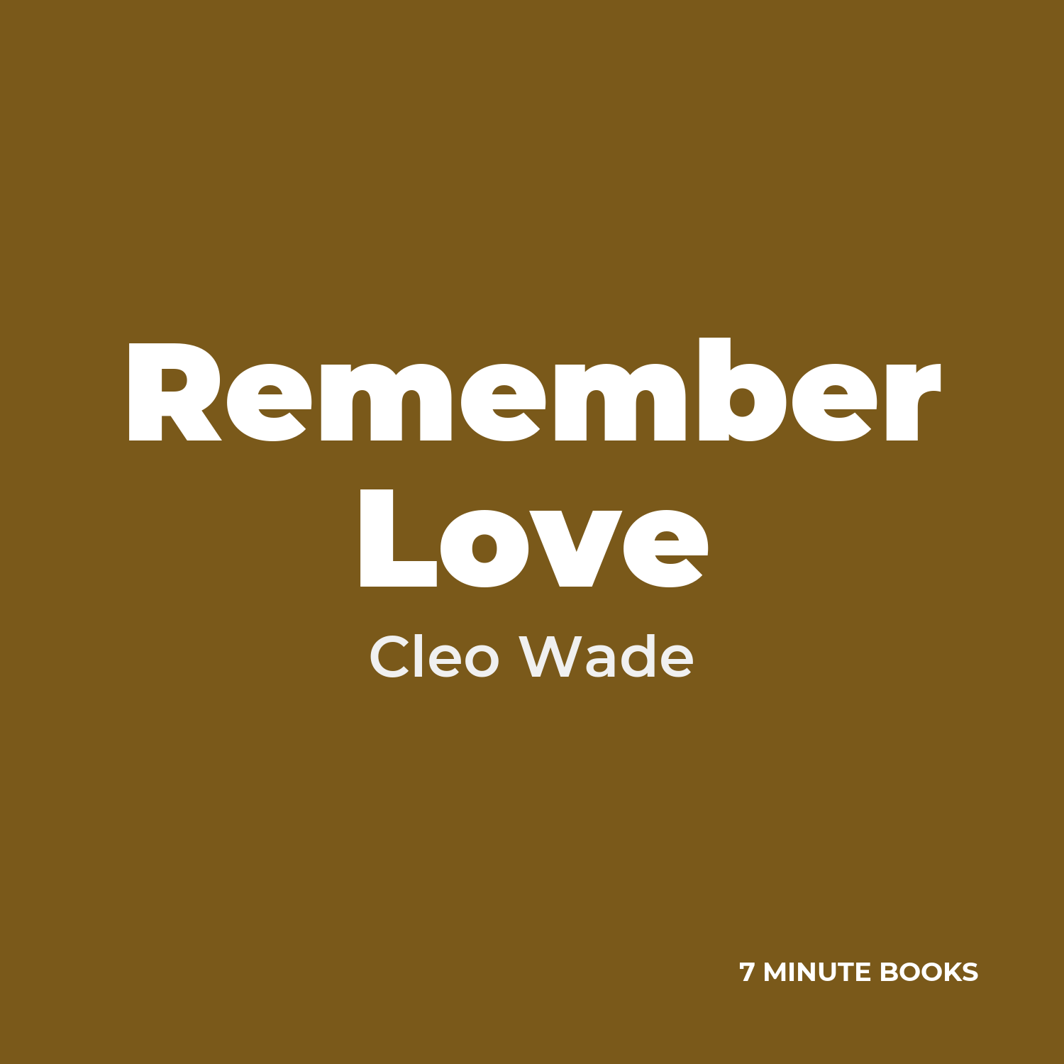 Remember Love cover