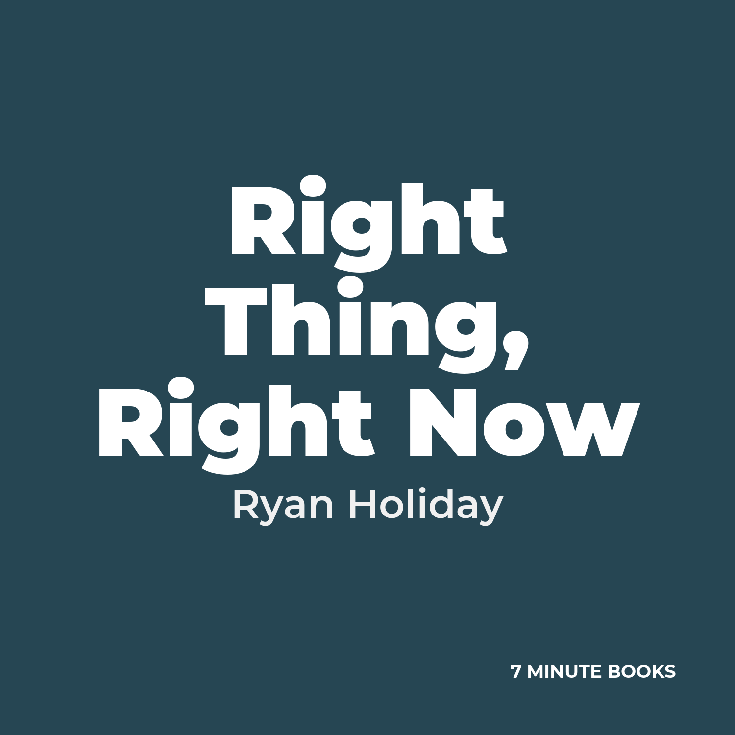 Right Thing, Right Now cover