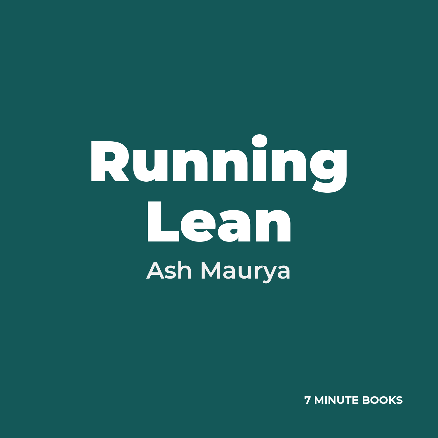 Running Lean — by Ash Maurya