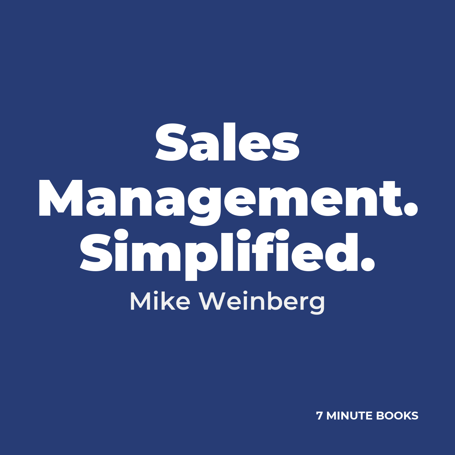 Sales Management. Simplified. cover