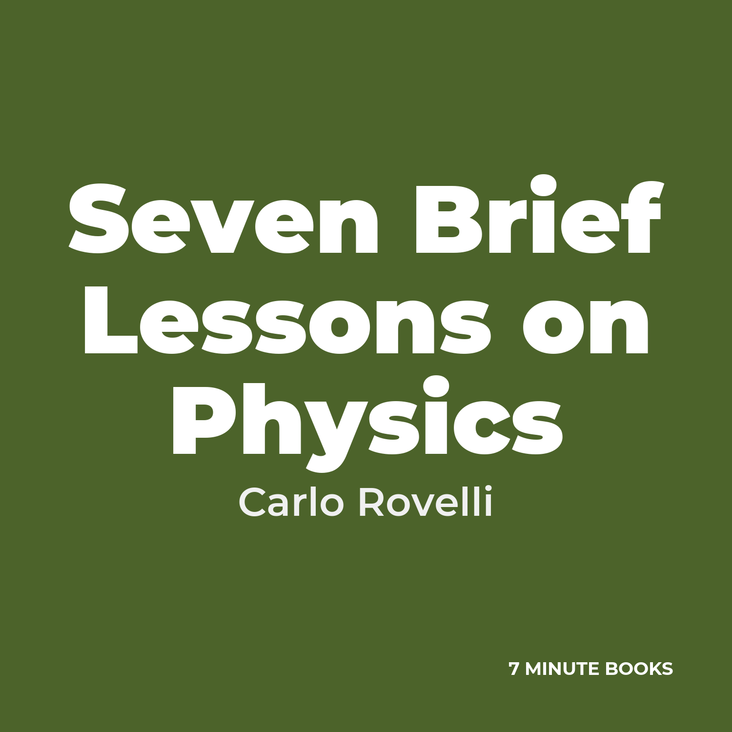 Seven Brief Lessons on Physics cover