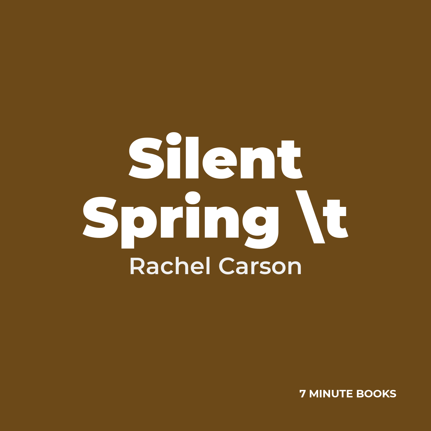 Silent Spring \t cover