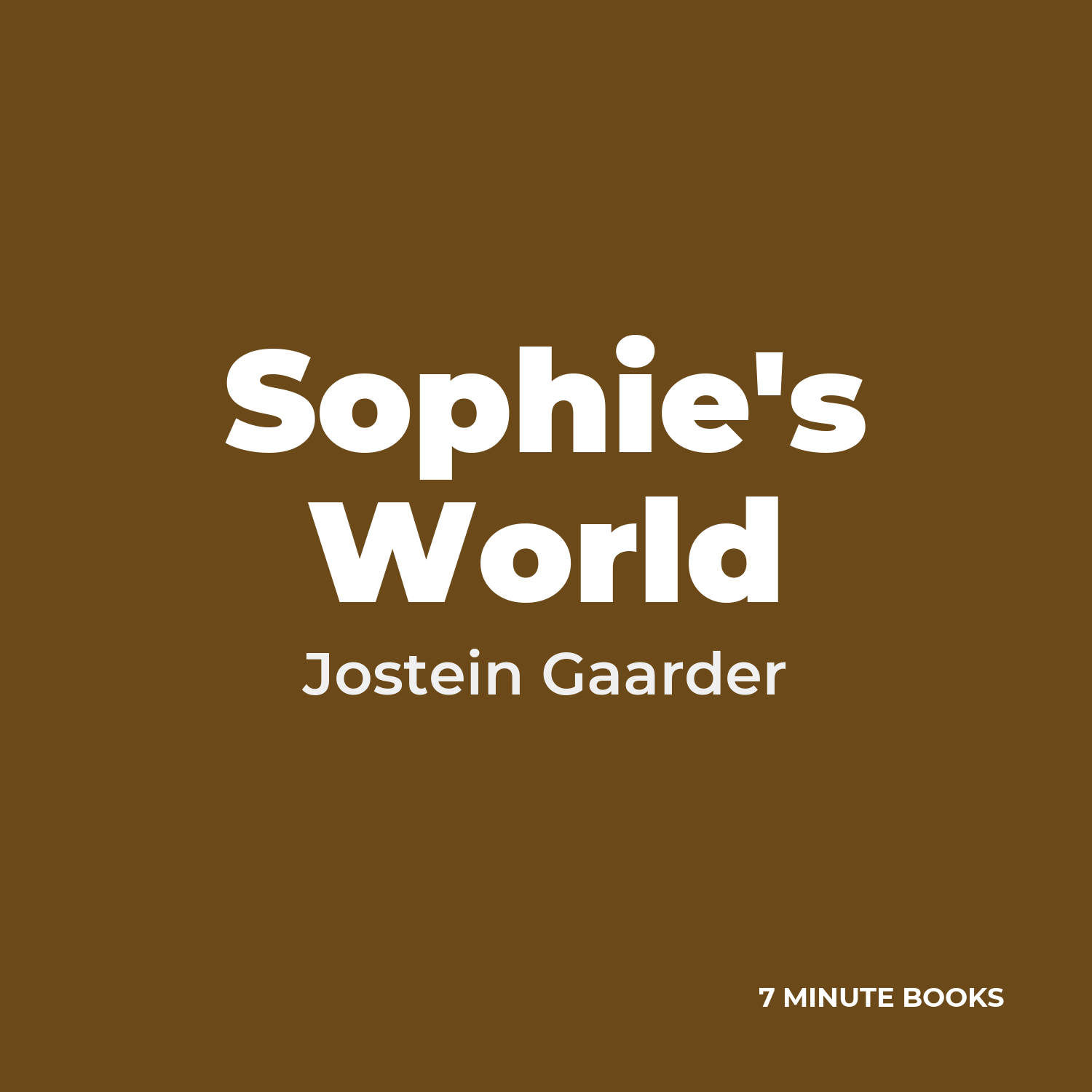 Sophie's World cover
