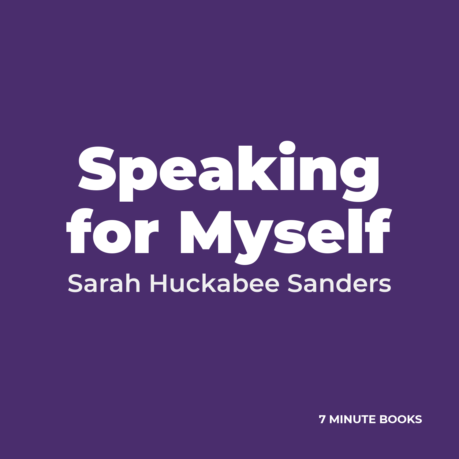 Speaking for Myself cover