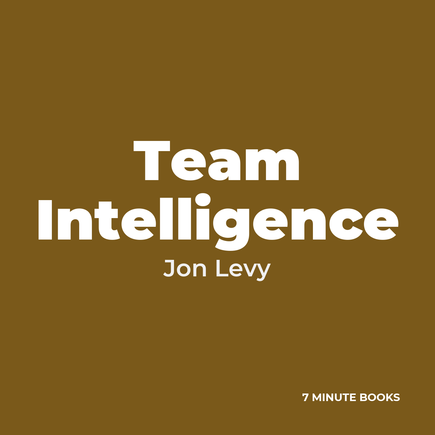 Team Intelligence cover