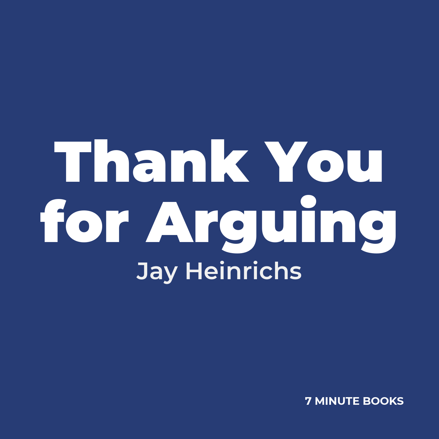 Thank You for Arguing cover