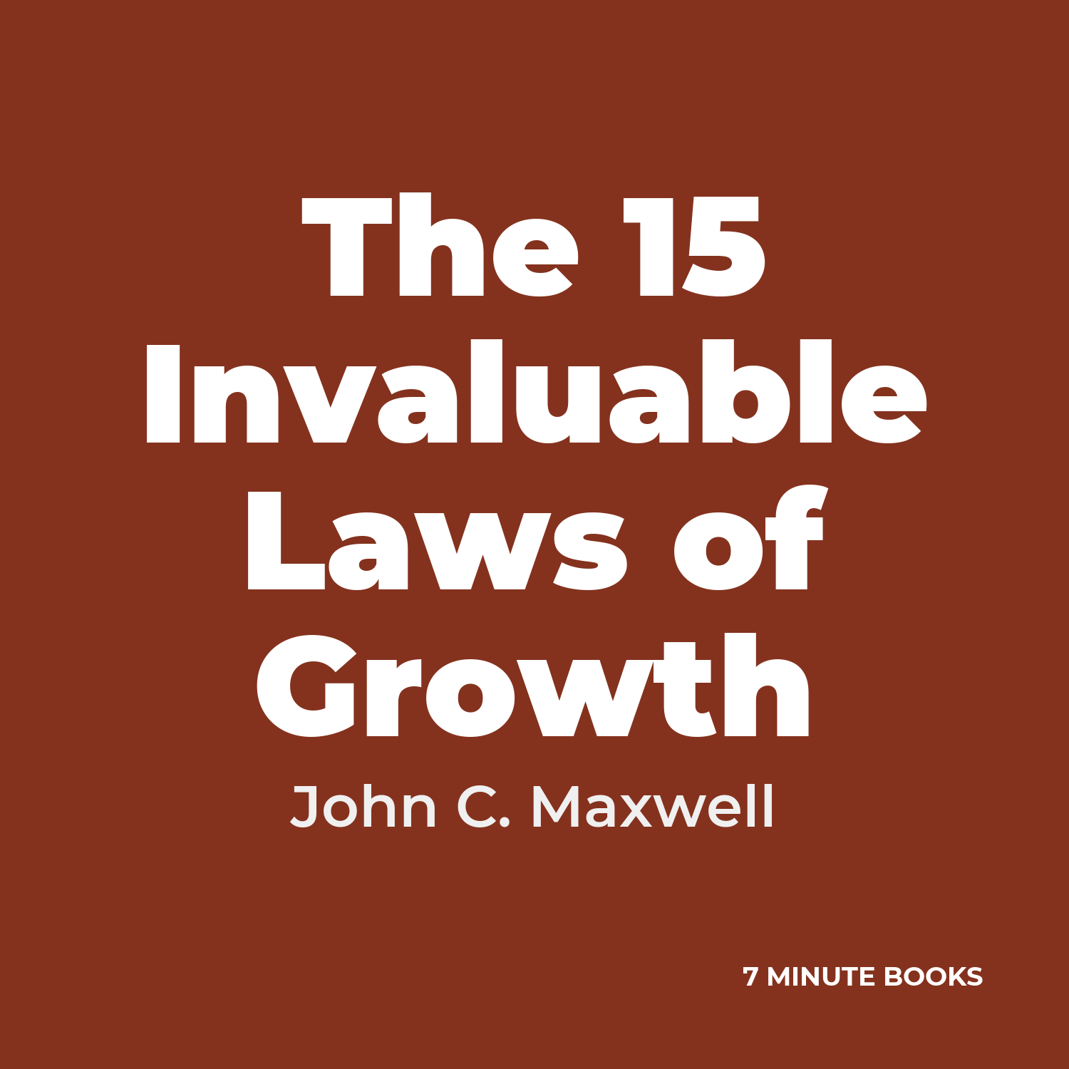 The 15 Invaluable Laws of Growth cover