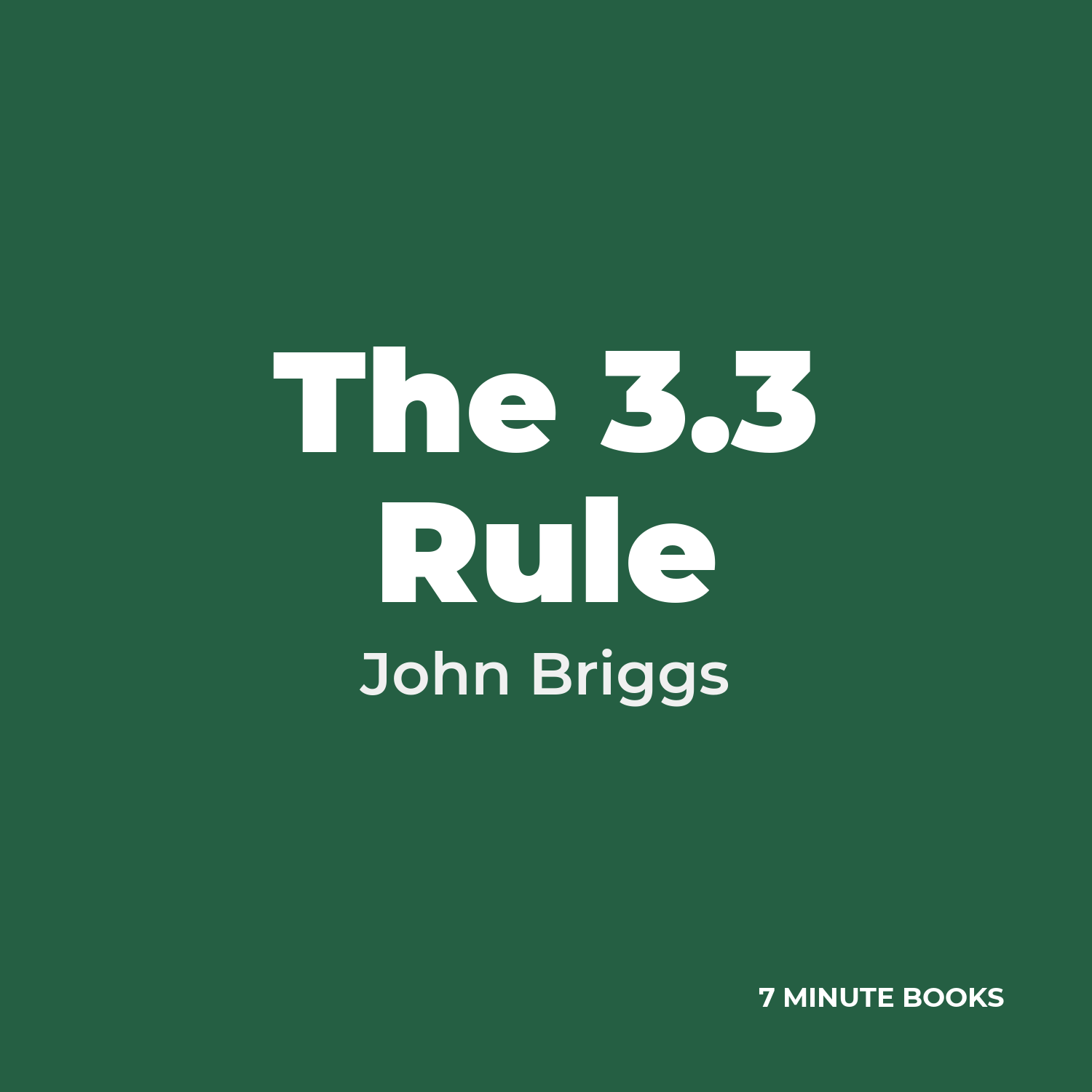 The 3.3 Rule cover