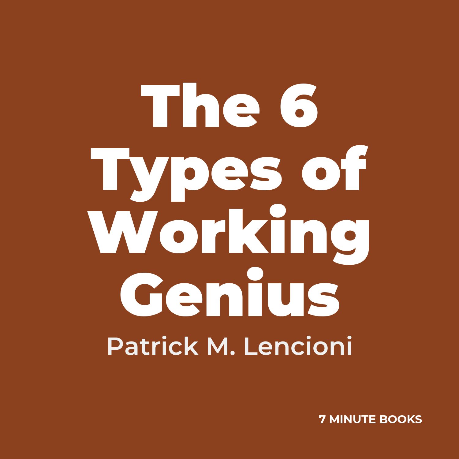 The 6 Types of Working Genius cover