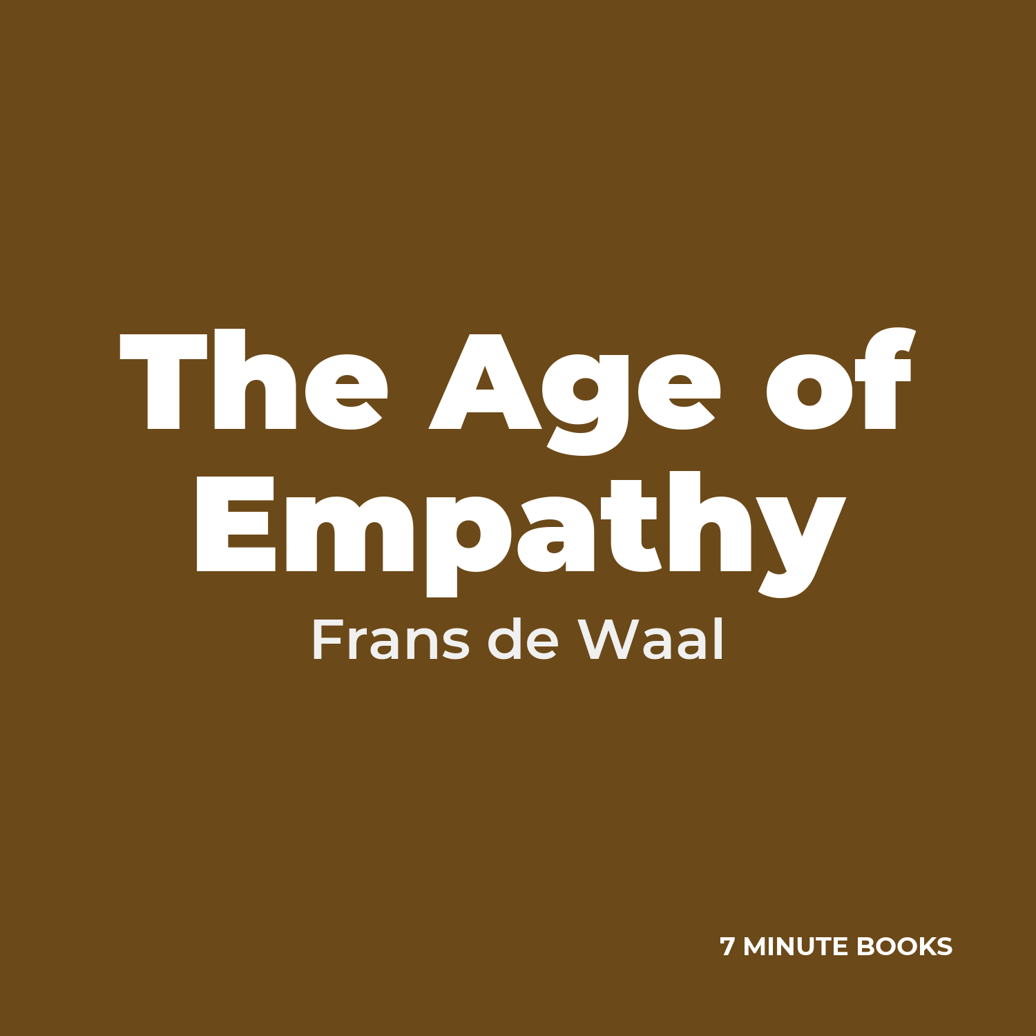 The Age of Empathy cover