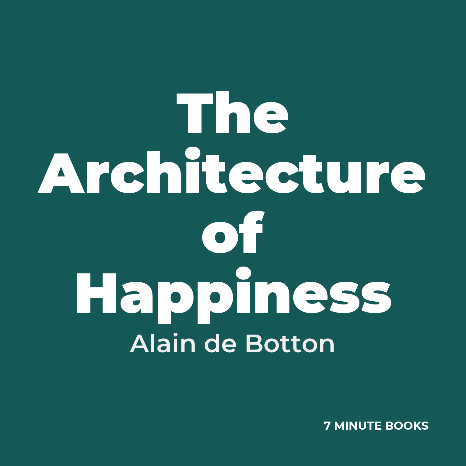 The Architecture of Happiness cover