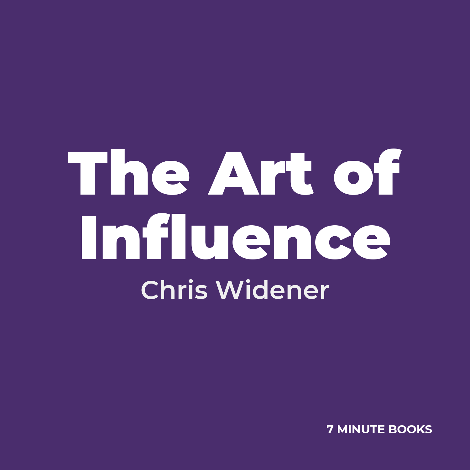 The Art of Influence cover
