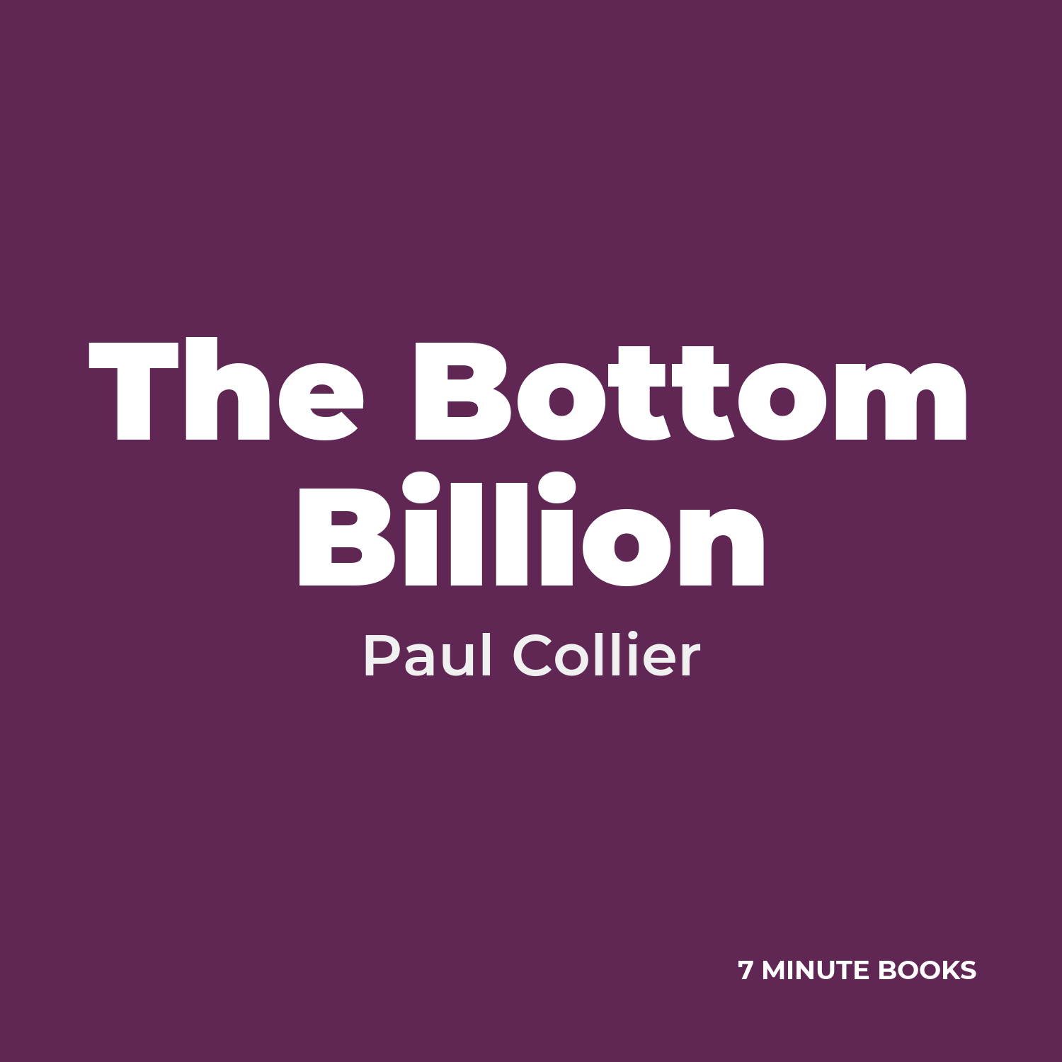 The Bottom Billion cover