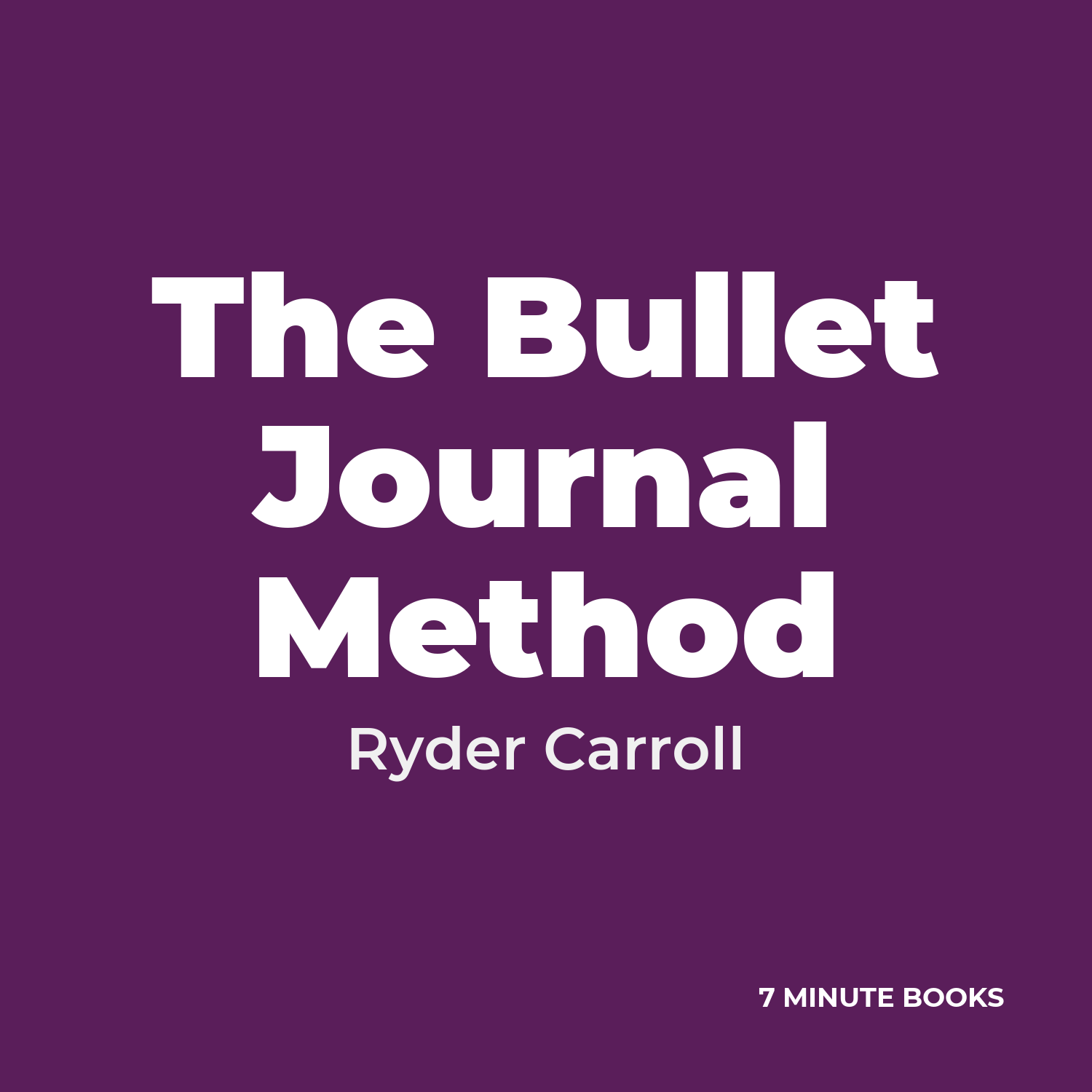 The Bullet Journal Method cover