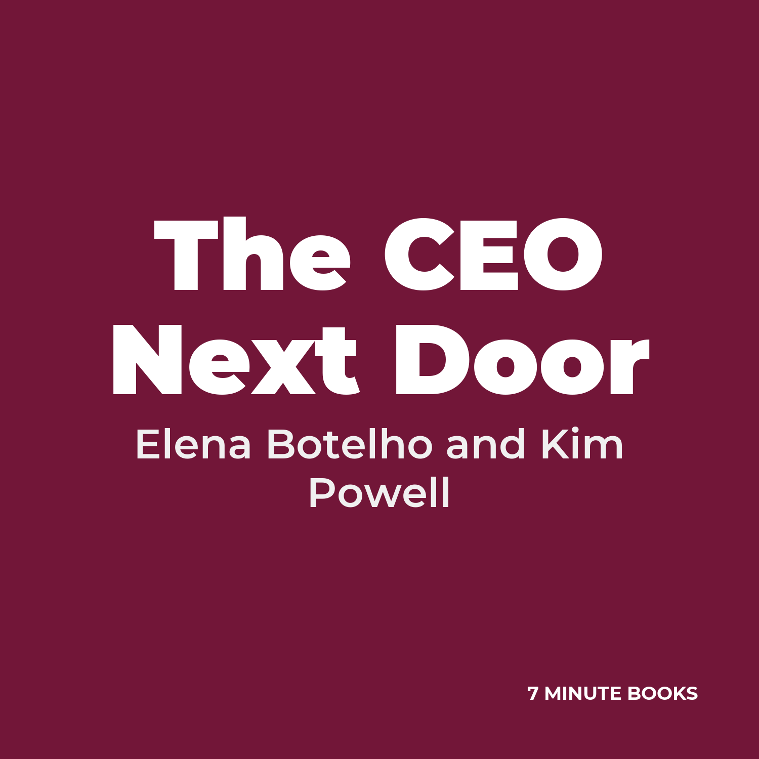 The CEO Next Door cover