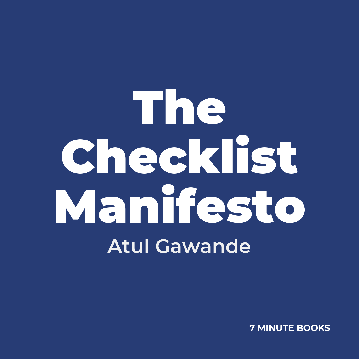 The Checklist Manifesto cover
